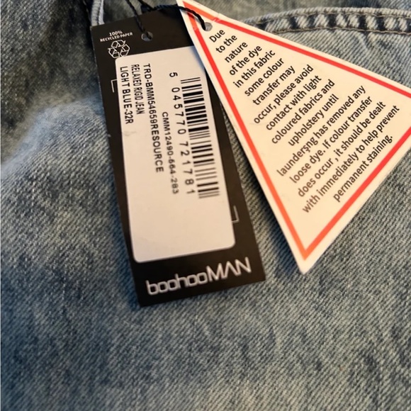 New Men's Light Blue Relaxed Jeans. - Picture 3 of 8